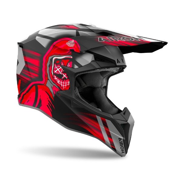 Airoh Wraaap Cyber Red Matt MX Helmet