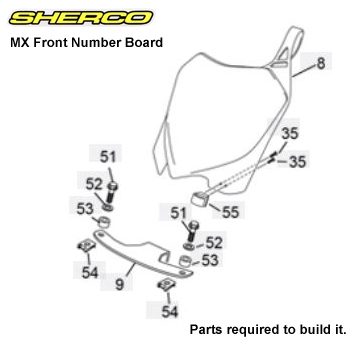 SHERCO MX/END FRONT NUMBER PLATE