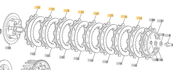 SHERCO FRICTION PLATES 2.5 END