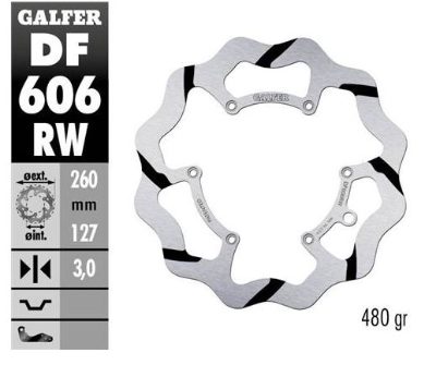GALFER DF606RW 260x3mm FRONT WAVEY GROOVED DISC