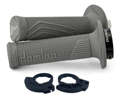 Domino D100 Grey D-Lock Grips W/Single Pull Pulley