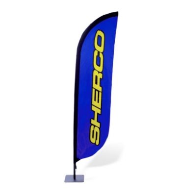SHERCO 3m FLAG WITH FOOT PLATE