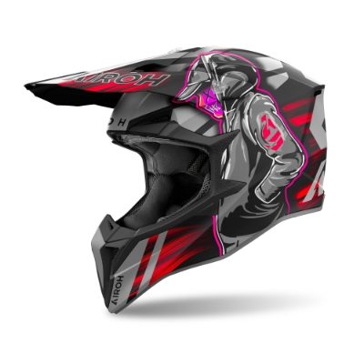 Airoh Wraaap Cyber Red Matt MX Helmet