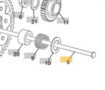 SHERCO SE250/300 CLUTCH SPINDLE - EVO