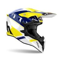 Airoh Wraaap Feel Yellow/Blue Gloss MX Helmet