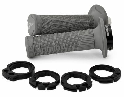 Domino D100 Grey D-Lock Grips W/Push-Pull Pulley