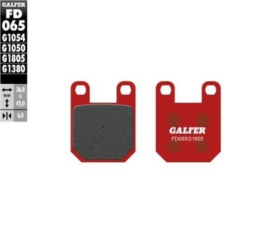 GALFER FD065 RED BRAKE PADS - 621- FRONT/REAR