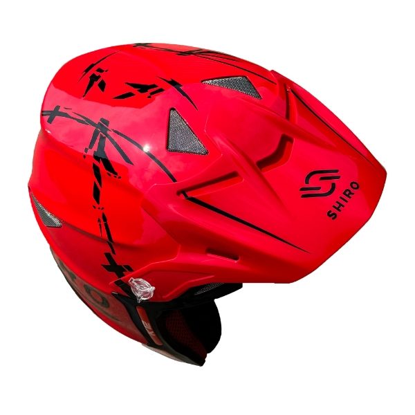 Shiro K-12 Red Trials Helmet