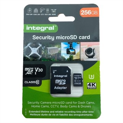 Integral 256GB Dsh Cam Micro SD Card V30