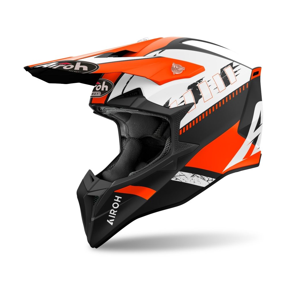 Airoh Wraaap Feel Orange Matt Mx Helmet Malcolm Rathmell Sports Ltd