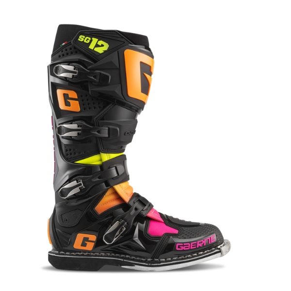 Gaerne SG12 BLacK/Orange/Pink MX Boots