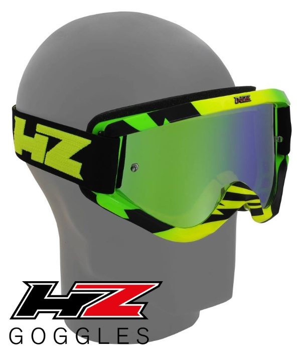 HZ TUNDER YELLOW/GREEN MX GOGGLES