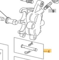 SHERCO 2012 END. BOLT ASSY. BREMBO