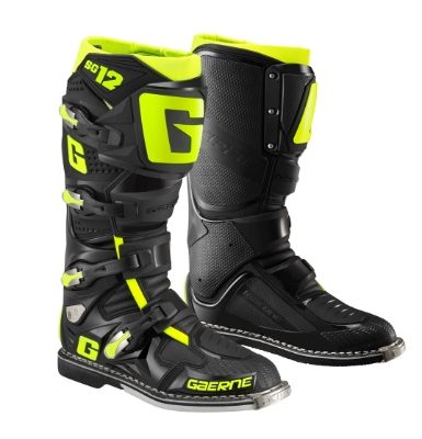 Gaerne SG12 Black/Yellow Flou MX Boots