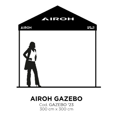 AIROH BLACK RACE GAZEBO TENT 3m x 3m