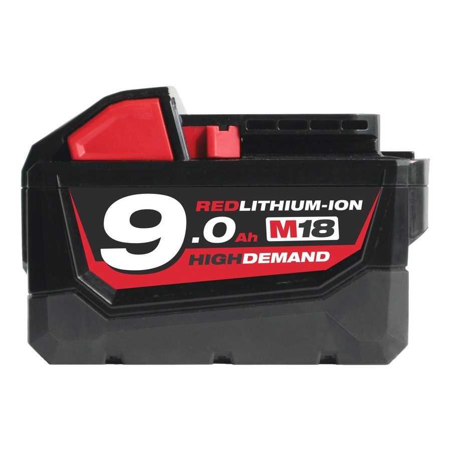 MILWAUKEE M18 B9 RED LI-ION BATTERY 9.0AH - Malcolm Rathmell Sports Ltd