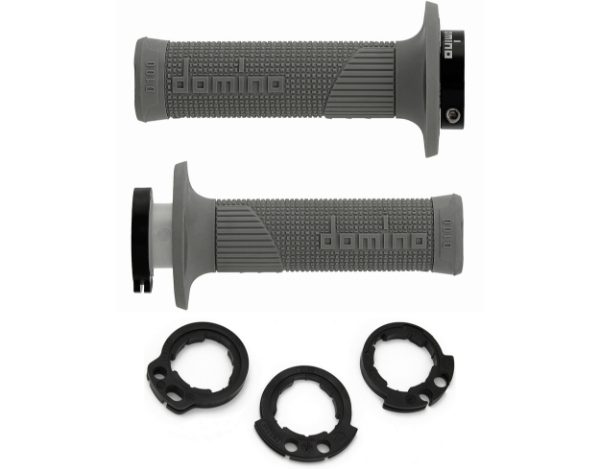 Domino D100 Grey D-Lock Grips W/Push-Pull Pulley