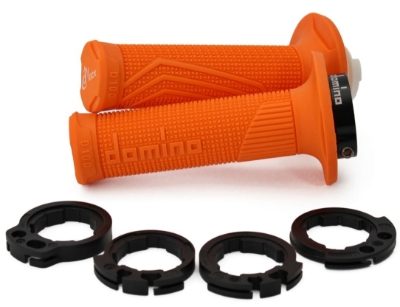 Domino D100 Orange D-Lock Grips W/Push-Pull Pulley