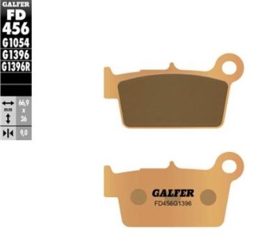 GALFER FD456 REAR SINTED PADS - GOLD (G1396)