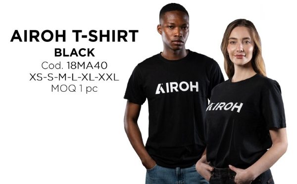 AIROH BLACK T- SHIRTS