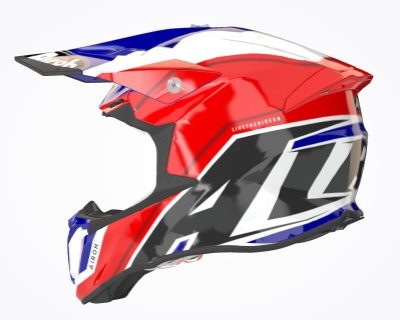 Airoh Twist 2.0 Shaken Blue Gloss MX Helmet