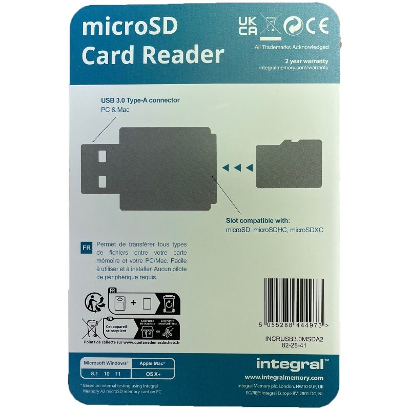 Integral USB 3.0 Micro SD Card Reader 82-28-41 - Malcolm Rathmell Sports Ltd