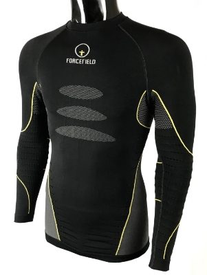 FORCEFIELD TECH 3 BASE LAYER SHIRT - BLK/YEL
