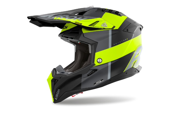 Airoh Aviator 3 Monach Yellow Matt MX Helmet