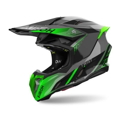 Airoh Twist 3 Shard Green Gloss MX Helmet