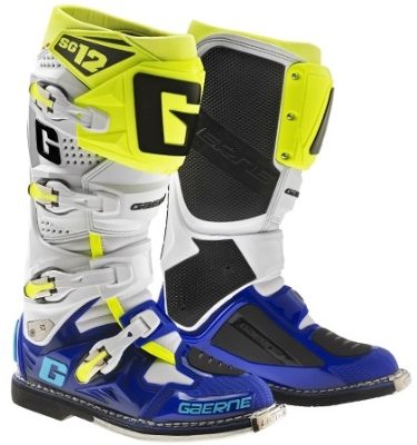 Gaerne SG12 Blue/White/Yellow MX Boots