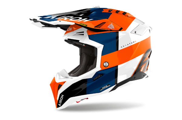 Airoh Aviator 3 Monach Orange Gloss MX Helmet