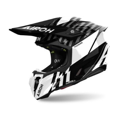 Airoh Twist 3 Thunder Black/White Gloss MX Helmet